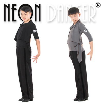 男童比赛演出服水晶棉拉丁舞