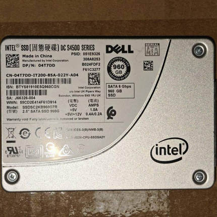 Intel/英特尔 S4500 960G SATA 2.5 企业级 固态硬盘服务器台式机