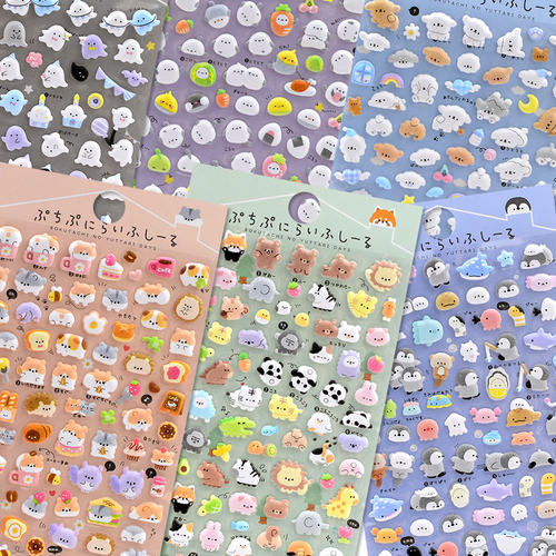 好品质可爱动物儿童立体泡泡贴纸