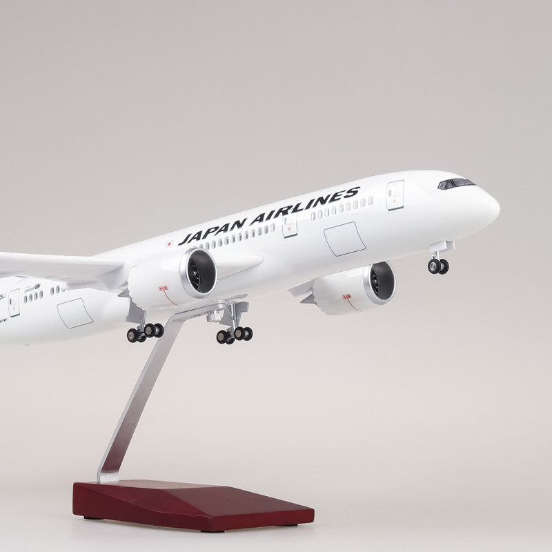 带灯43cm日本航空飞机模型波音787客机仿真B787日航摆件航模礼品