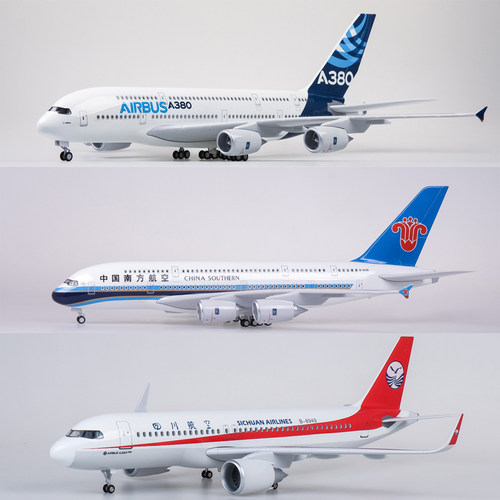客机飞机模型A380320民航带轮子
