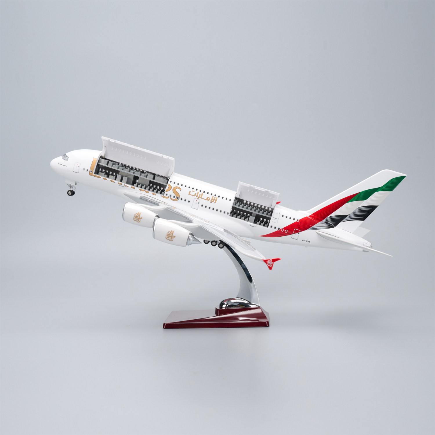 可开舱盖阿联酋航空A380飞机模型