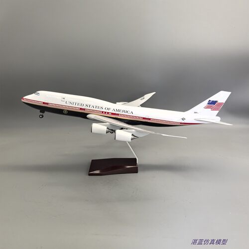 47cm带灯空军一号仿真747客机飞机模型摆件收藏礼物AirForceOne
