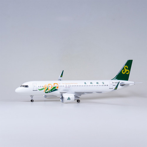 客机飞机模型春秋航空A320带灯