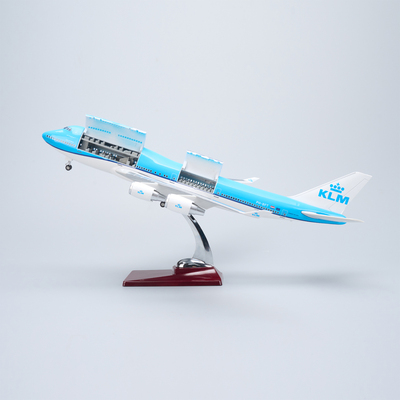 荷兰航空747飞机模型可开舱盖
