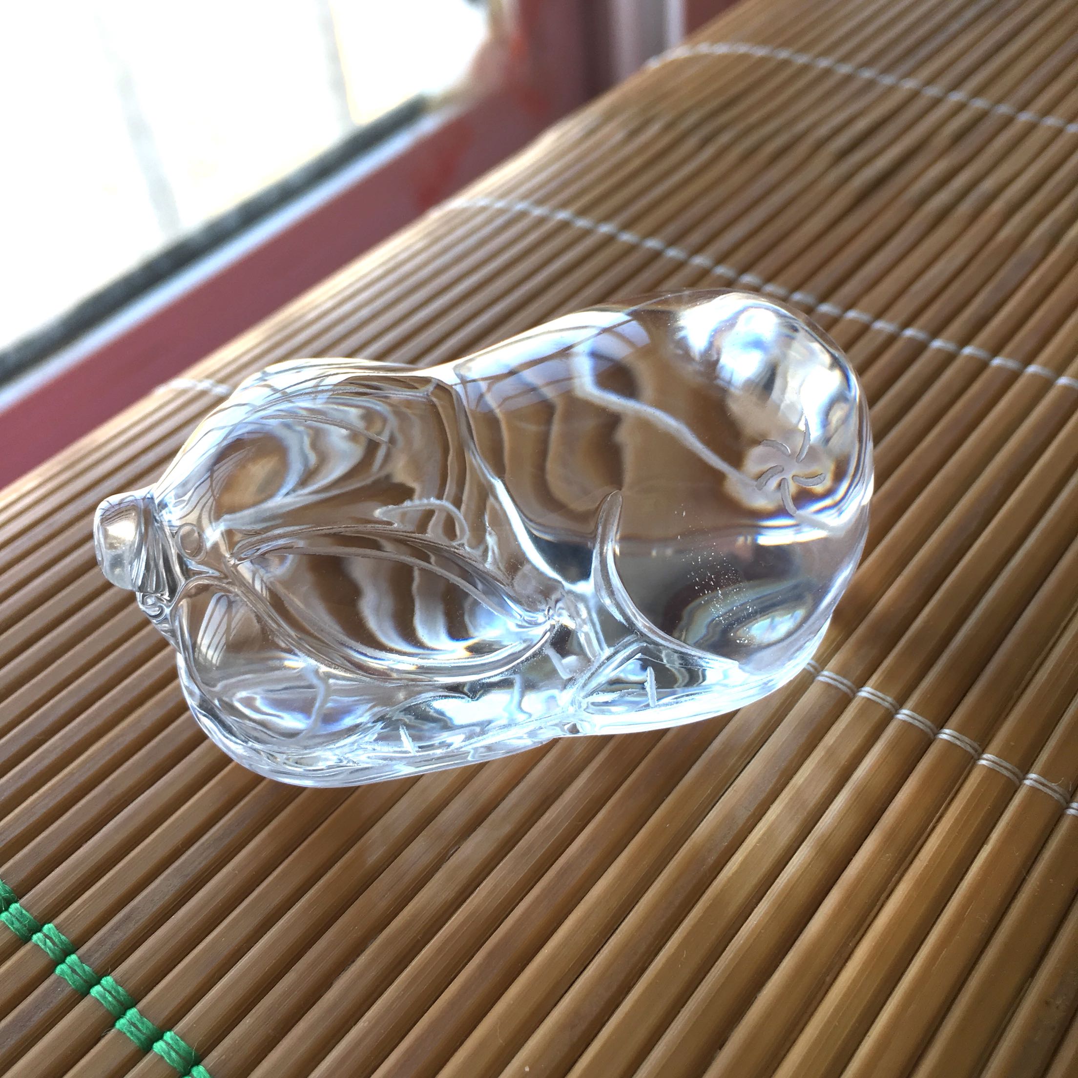 精雕天然白水晶猪小摆件生肖水晶小猪摆件水晶小猪家居摆件