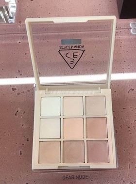 3ce九宫格眼影盘哑光裸妆奶茶nude橘棕overtake smoother黄油香芋