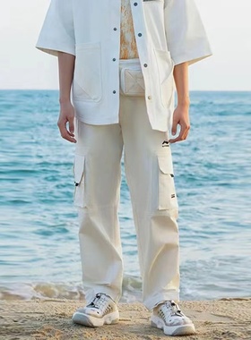 正品李宁韦德CF溯反伍联名男子针织运动健身工装运动长裤