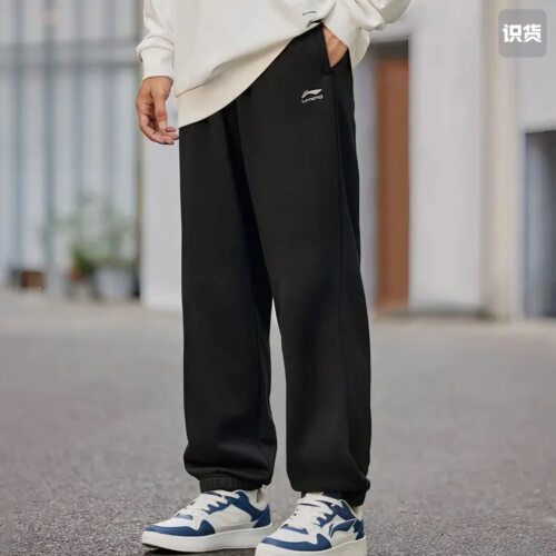 Li Ning/李宁运动生活系列束脚字母印花中腰运动长裤