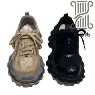 狂野分子2025秋冬新款时尚休闲鞋女厚底增高系带运动鞋百搭老爹鞋