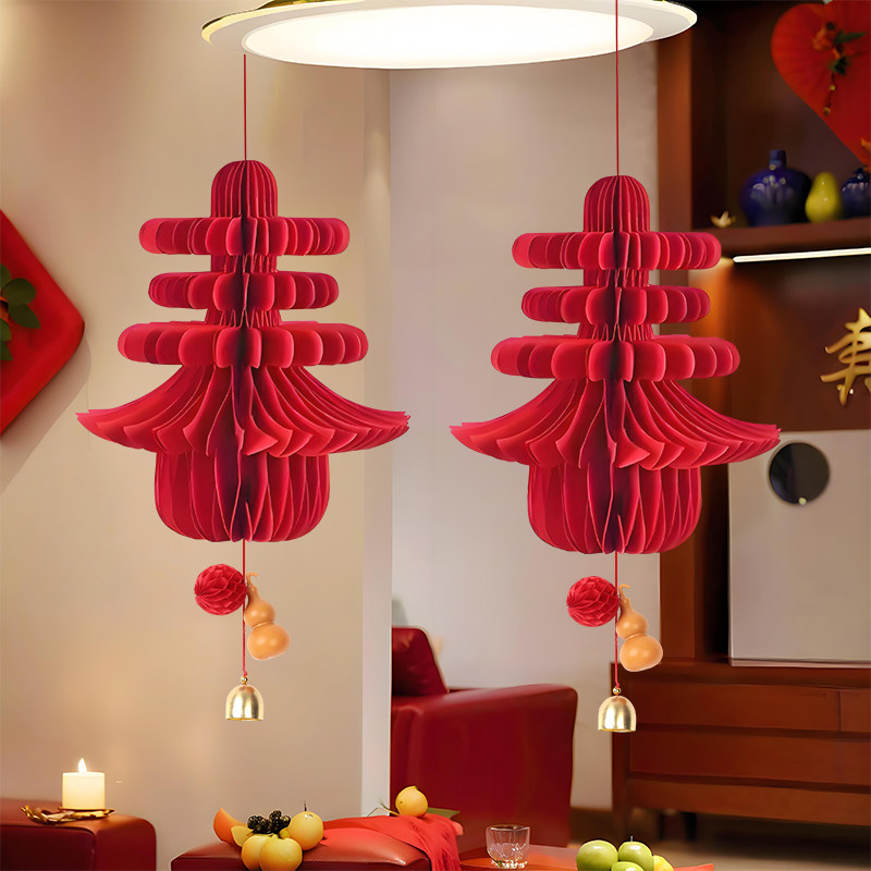 新年立体春字灯笼挂件装饰品布置