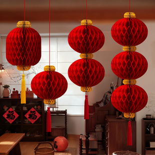 2026马年新年装饰春节红灯笼挂饰客厅大门口过年喜庆氛围布置用品