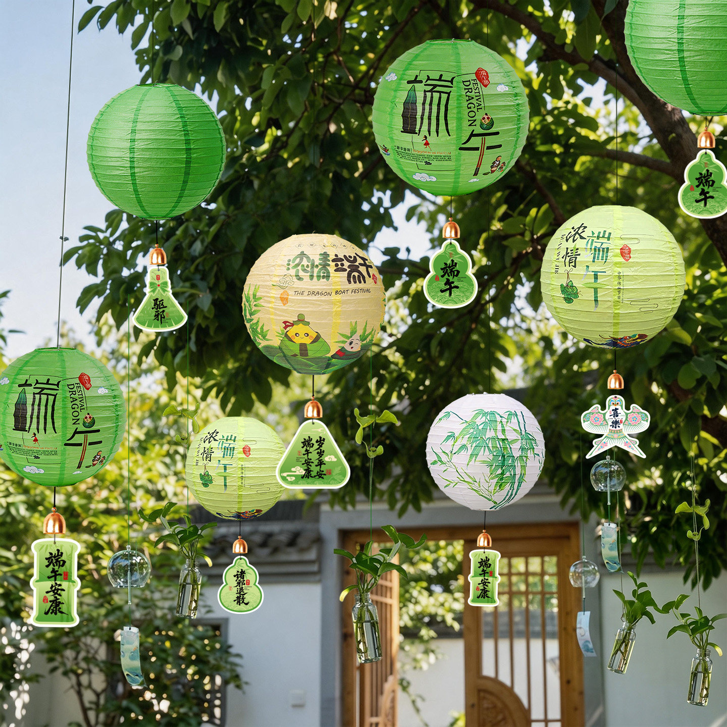 端午节灯笼挂饰2026年新款户外院子树上装饰挂件商场店铺氛围布置