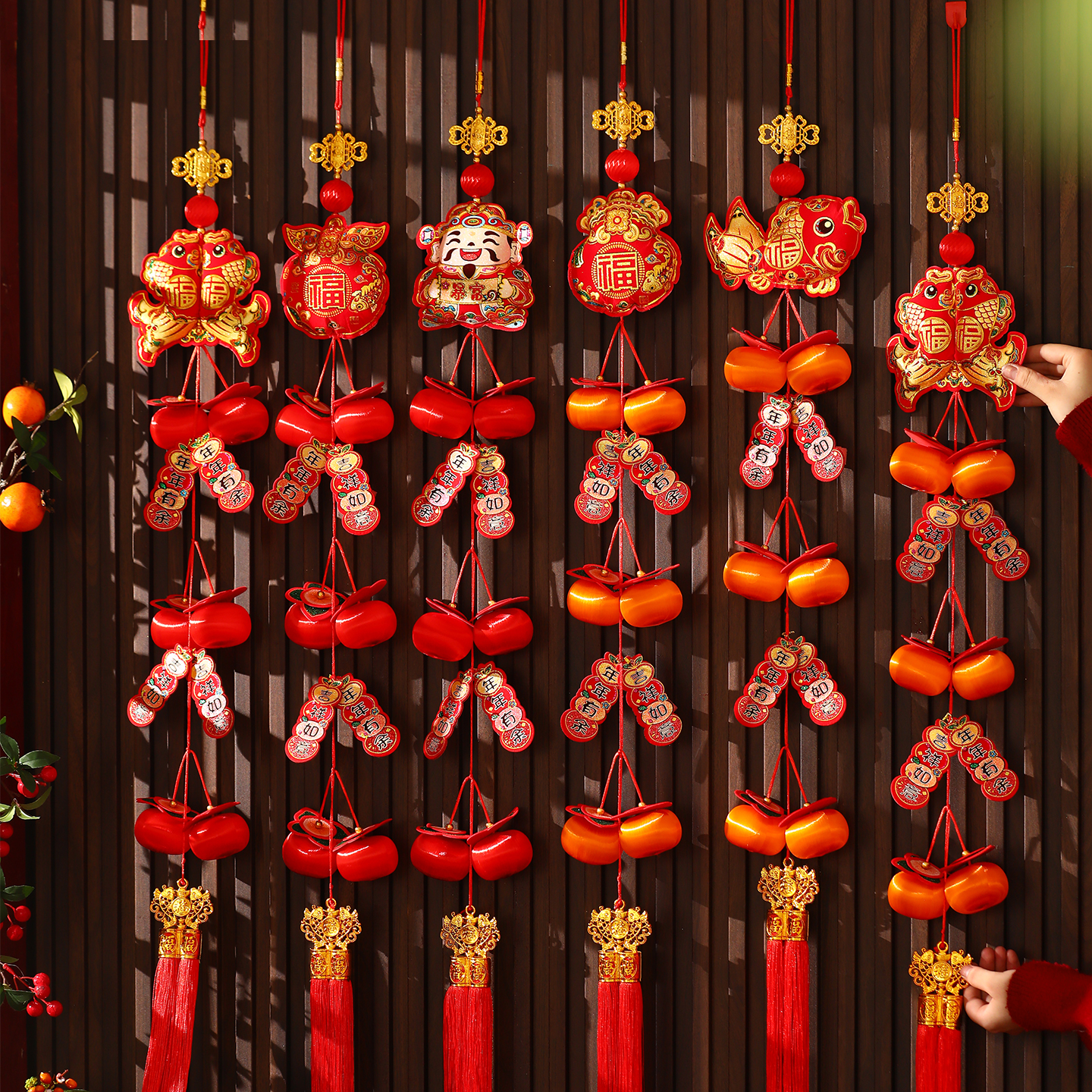 2026马年新年挂件春节柿子挂串