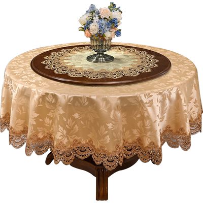 至佑新中式贡缎亲肤舒适圆桌布