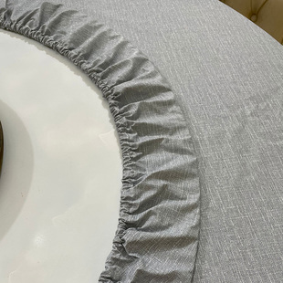 两层圆桌布带转盘圆形台布防水防油免洗现代防烫桌垫