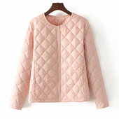 新款 中年妈妈装 时尚 秋冬装 轻薄羽绒棉棉衣可内搭大码 宽松棉袄外套