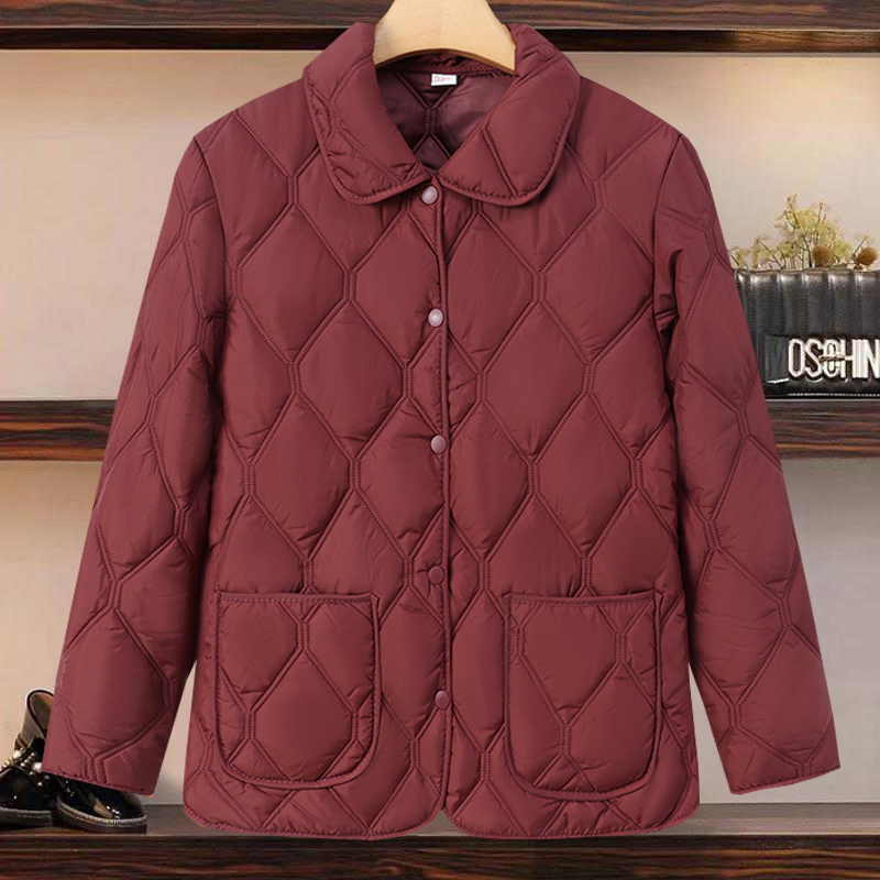 秋冬装丝绵轻薄翻领棉衣棉袄女装