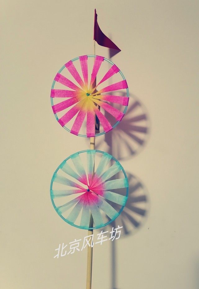 正宗两鼓两轮老北京风车地道传统工艺纯手工制作老风车手工风车