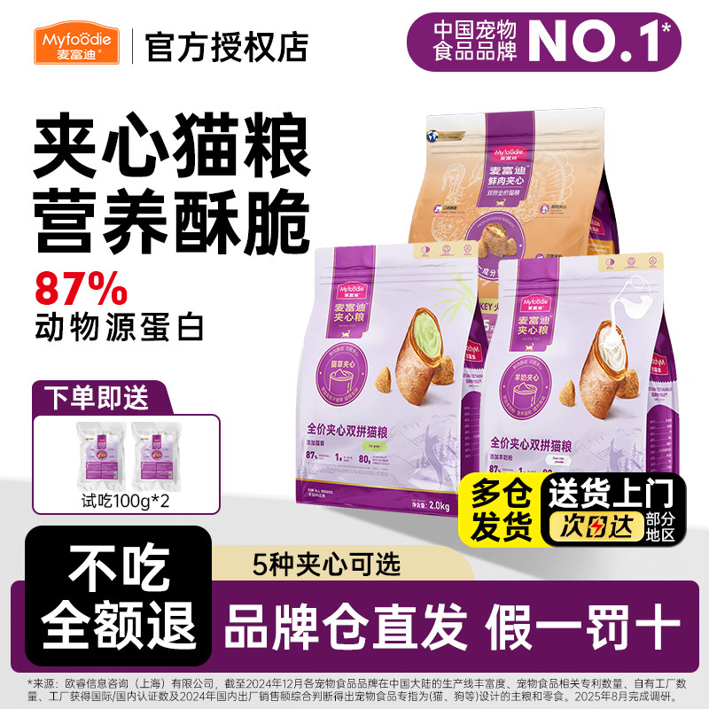 麦富迪猫粮10kg可选成猫幼猫营养全价鲜肉夹心双拼旗舰店官方正品