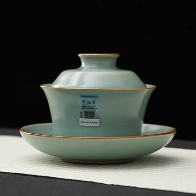 宋达堂汝窑三才盖碗120ml