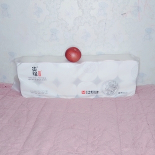 贵缘卷纸巾5斤厚层12卷优等品原生竹浆干湿两用家用实惠厕纸手纸