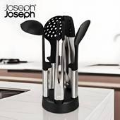 英国JOSEPH JOSEPH不锈钢硅胶锅铲套装 家用汤勺漏勺铲子食品夹子