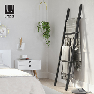 UMBRA 阶梯落地式挂衣架 客厅简约现代艺术木质靠墙毛巾衣帽架子