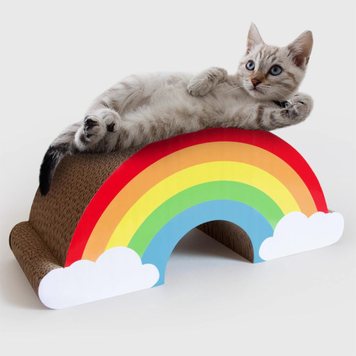 彩虹宠物猫咪磨爪纸制工具