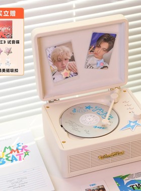 问加WhatPlusC300CD机蓝牙音响播放器复古留声机礼物一体播放器