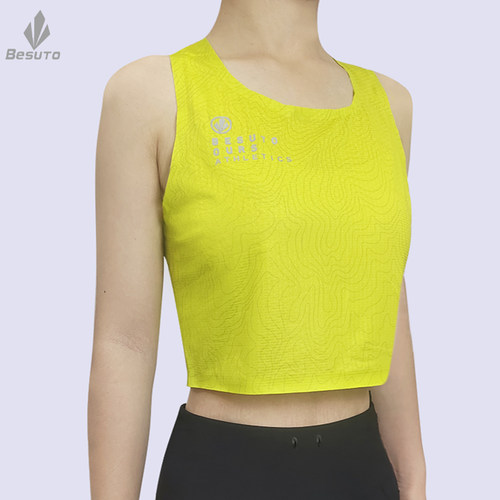 besuto速干弹力透气背心半截短款