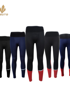 BESUTO北斯途加厚加绒速干跑步健身紧身裤保暖放手机反光高弹长裤