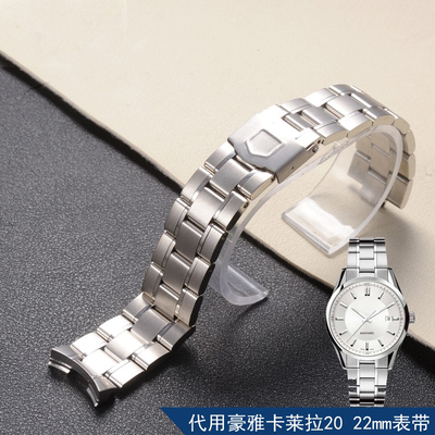 APES钢表带代用豪雅TAG HEUER CARRERA卡莱拉钢带 20 22mm 男