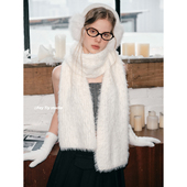 FeyTiy 小雪人氛围感加大加长毛毛保暖围巾耳罩女士礼物手套秋冬