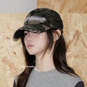 字母刺绣棒球帽男女时髦复古遮阳鸭舌帽春夏新款 feytiy 千禧迷彩