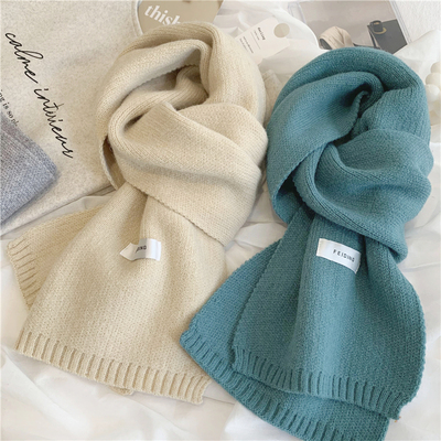 taobao agent Soft brand demi-season universal keep warm cute knitted scarf