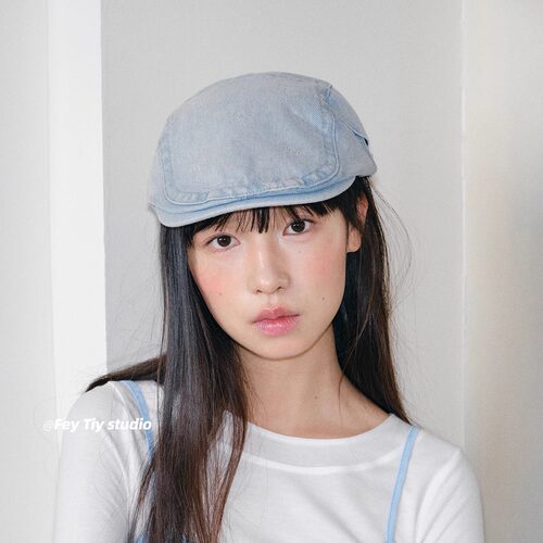 [5个蝴蝶结]牛仔前进帽女
