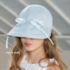 feytiy 遮阳蝴蝶结渔夫棒球帽 baby蓝棉麻防晒帽夏季 很乖 鸭舌帽