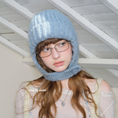 feytiy 复古粗针织 定制纯色秋冬保暖护耳帽女毛线飞行员帽显脸小