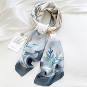 原创爱丽丝梦游仙境丝巾90 90方巾颜值礼品送人百搭围巾