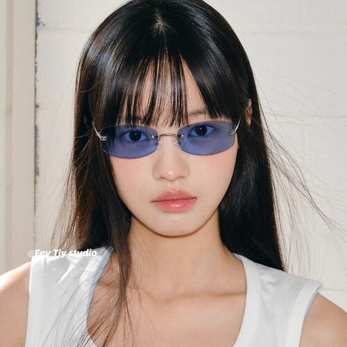 中古无框太阳镜jennie同款墨镜