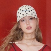 新款 feytiy 时髦复古波点棒球帽 百搭显脸小鸭舌帽大头围可调节韩