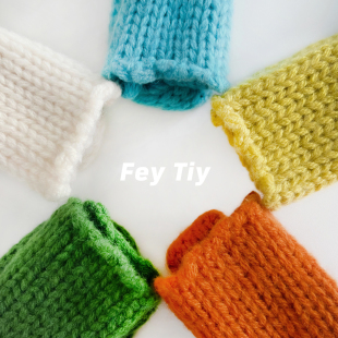 feytiy 100%wool定制柔软触感羊毛针织时髦秋冬保暖腊肠小围巾女