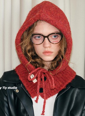 feytiy 复古时髦高级感巴拉克拉法帽 25新款秋冬保暖帽子围脖一体