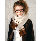 秋冬保暖新款 feytiy 复古费尔岛提花针织围巾女 百搭仿羊绒围脖韩