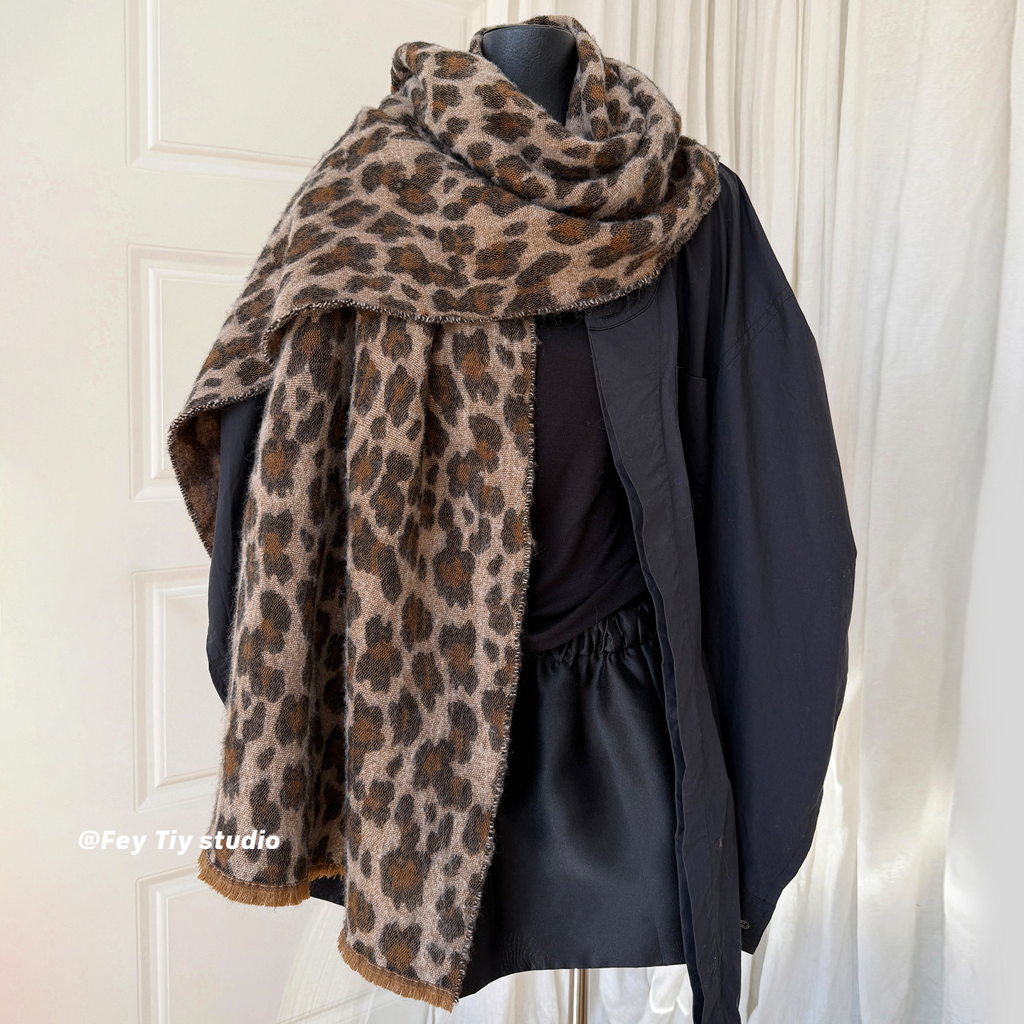 feytiy 时髦百搭豹纹围巾 秋冬保暖加大厚欧美风辣妹仿羊绒披肩女,服饰配件/皮带/帽子/围巾,围巾/丝巾/披肩,淘宝优惠券,粉丝福利购,淘宝优惠卷