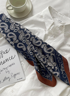 好看的 小丝巾 韩国ins款百搭时尚春秋装饰方巾绑发绑包薄款围巾