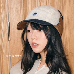 feytiy 羊羔毛护耳棒球帽鸭舌雷锋帽男女潮韩国冬季新款保暖休闲