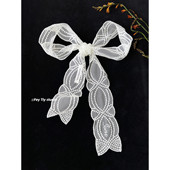 时髦装 南法蕾丝长条丝巾女夏季 饰系脖飘带发带韩腰带 原创 feytiy