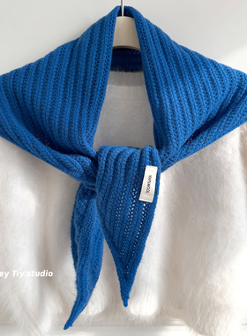 feytiy 柔软澳洲100%羊毛三角巾 时髦百搭天然材质保暖披肩围脖女